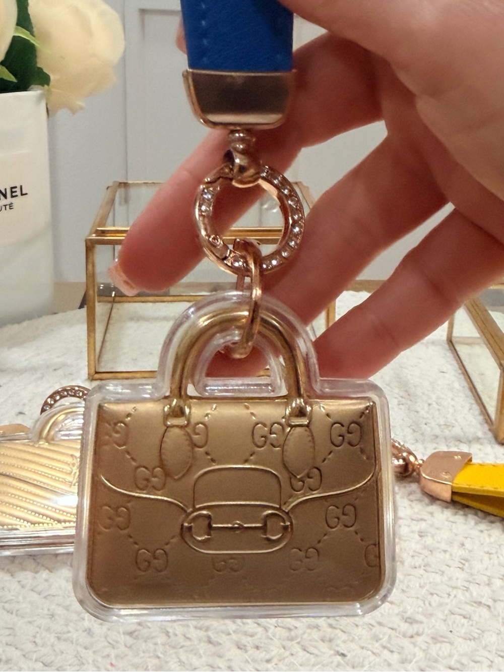 NEW | Encased 24K gold sealed Designer Logo Purse Keychain - pick from 3 designs - Picture 5 of 9